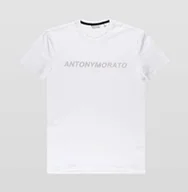 Koszulki męskie - T-Shirt Męski Antony Morato Super Slim Fit White - L - miniaturka - grafika 1