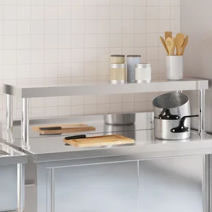Półka na stół roboczy, 110x30x35 cm, stal nierdzewna Lumarko! - Wózki na żywność - miniaturka - grafika 1