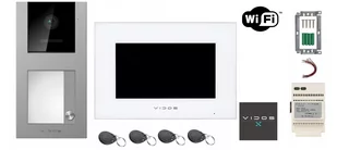 Zestaw wideodomofon WiFi M10W-X + Stacja bramowa S11-1 - Vidos - Wideodomofony - miniaturka - grafika 1
