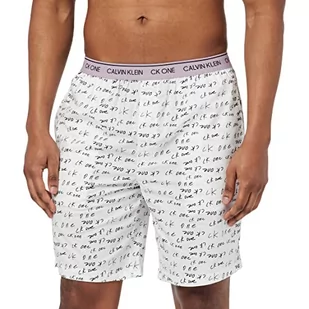 Calvin Klein Spodnie męskie, Nadruk z logo marker, biały, S - Spodnie męskie - miniaturka - grafika 1