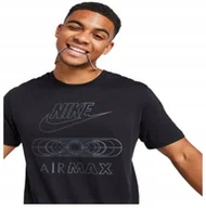 Koszulki męskie - Koszulki Męskie Nike Czarne Bawełniane r. XL - miniaturka - grafika 1