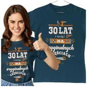 Gadżety dla niej i dla niego - KOSZULKA DLA KOBIETY NA 30 URODZINY 30 LAT I WCIĄŻ NA ORYGINALNYCH CZĘŚCIACH - miniaturka - grafika 1