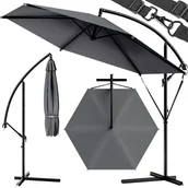Parasole ogrodowe - Parasol Ogrodowy Antracyt Alu Ø330cm Ochrona UV 80+ - miniaturka - grafika 1