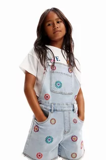 Spodnie i spodenki dla dziewczynek - Desigual ogrodniczki dziecięce - grafika 1