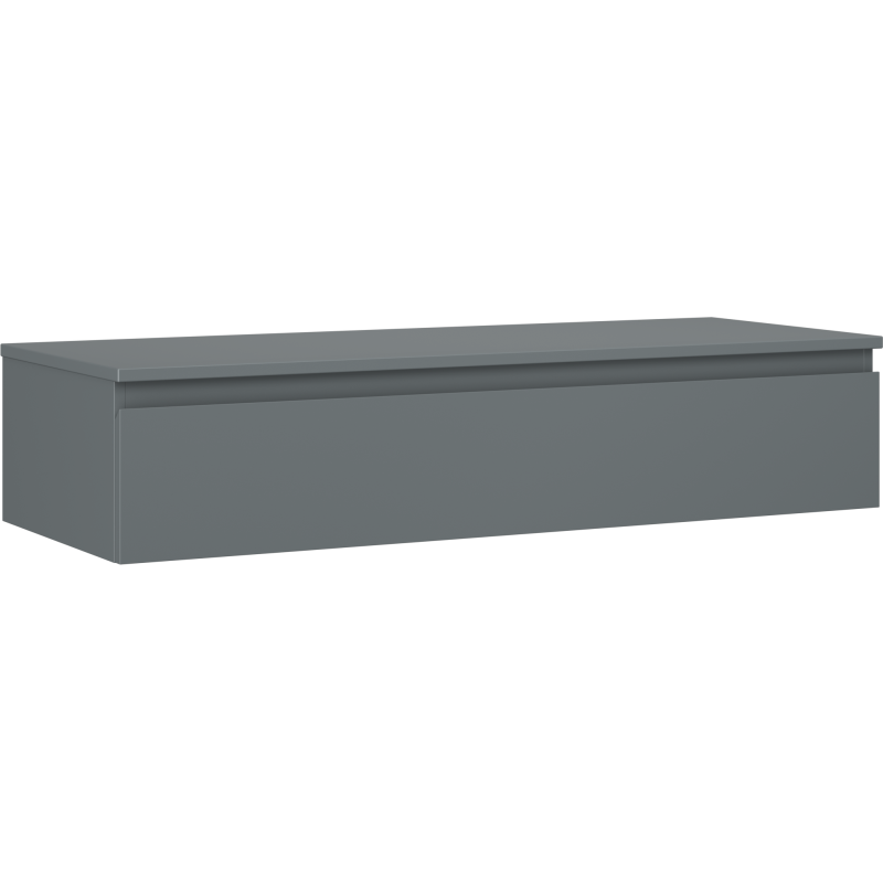 Mexen Orio szafka łazienkowa podumywalkowa 120 cm z blatem, 1 szuflada, grafit mat - 91A10-12023-1-BFC66