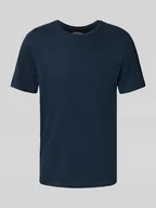 Koszulki męskie - T-shirt z prążkowanym okrągłym dekoltem - miniaturka - grafika 1