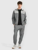 Spodnie sportowe męskie - 4F Spodnie dresowe joggery męskie - szare XXL - miniaturka - grafika 1