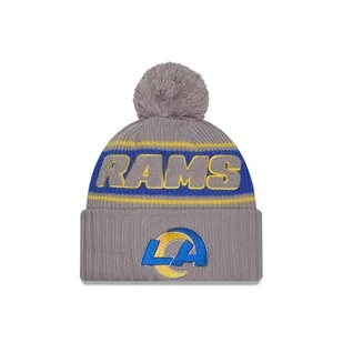 New Era Los Angeles Rams NFL 2024 Sideline Sport Knit Szary Czapka z Pomponem - One-Size - Czapki damskie - miniaturka - grafika 1