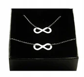 Zestawy biżuterii dla kobiet - KOMPLET nieskończoność INFINITY srebro 925 - miniaturka - grafika 1