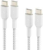Kable USB - Belkin Kabel x2 Boost Charge Braided 2-Pack USB-C do USB-C 2m, biały - miniaturka - grafika 1