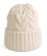 Czapki damskie - Czapka Damska Młodzieżowa Beanie Podwijana Zimowa Casualowa Ciepła Z Wełną - miniaturka - grafika 1