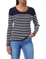 Swetry damskie - Tommy Hilfiger Damski sweter z bawełny organicznej w paski z okrągłym dekoltem, Breton Stp/Ecru Desert Sky, M - miniaturka - grafika 1