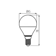 Żarówki LED - Żarówka LED E14 G45 4,2W 470lm 230VAC IQ-LED 2700K ciepłobiała 25000h kulka - miniaturka - grafika 1