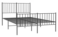 Łóżka - Czarne metalowe łózko małżeńskie 140x200cm L9-R72 - miniaturka - grafika 1