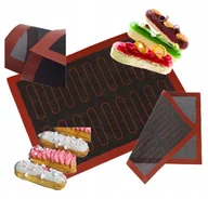 Formy do ciast - Mata silikonowa do pieczenia 30x40cm forma perforowana ciastka EKLER ptyś - miniaturka - grafika 1