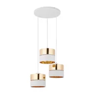 Lampy sufitowe - Hilton lampa wisząca 3-punktowa biała/złota 4774 - miniaturka - grafika 1