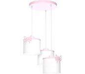 Wyposażenie pokoiku dziecięcego - Żyrandol dziecięcy na lince SWEET 3xE27/15W/230V biały/różowy/motyl - miniaturka - grafika 1