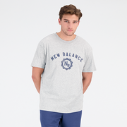 Koszulki męskie - Koszulka męska New Balance MT31904AG  szara - miniaturka - grafika 1
