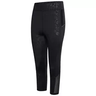 Spodnie sportowe damskie - Legginsy damskie 3/4 Dare 2b Shine Bright 3/4 Rozmiar: XS / Kolor: czarny/szary - miniaturka - grafika 1