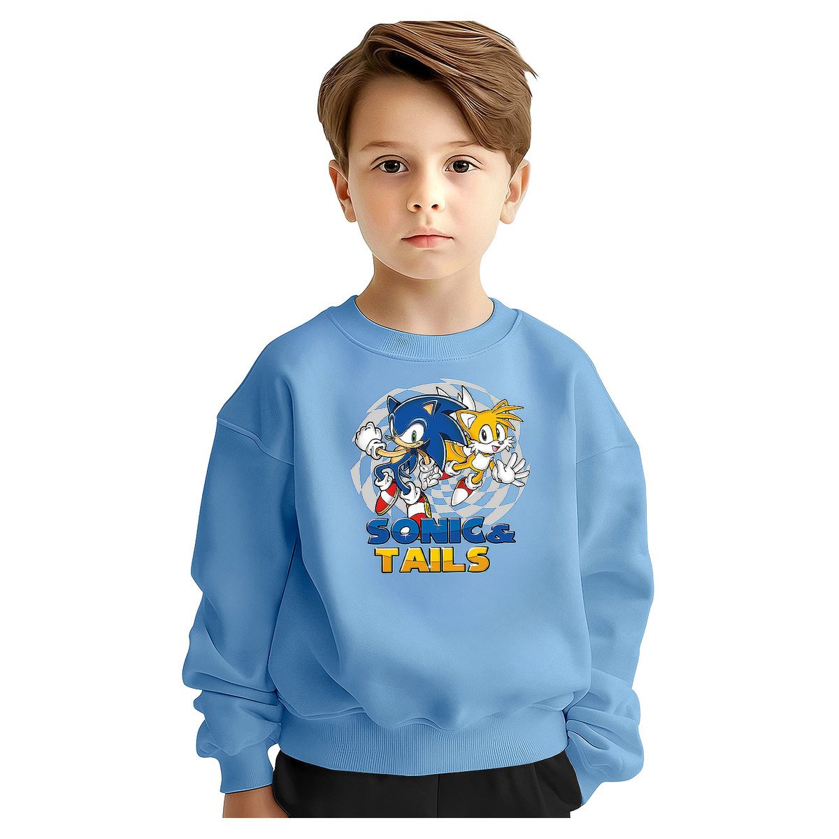 BLUZA DZIECIĘCA MŁODZIEŻOWA SONIC 110-116 WZORY PREZENT