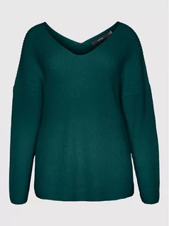 Swetry damskie - Vero Moda Curve Sweter Lea 10252754 Zielony Regular Fit - grafika 1
