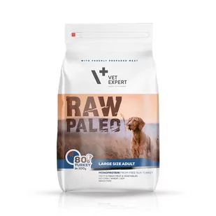 VetExpert Vet Expert Raw Paleo Large Size Adult Turkey 2.5 kg sucha karma dla dorosłych psów dużych ras indyk 2.5kg - Sucha karma dla psów - miniaturka - grafika 2