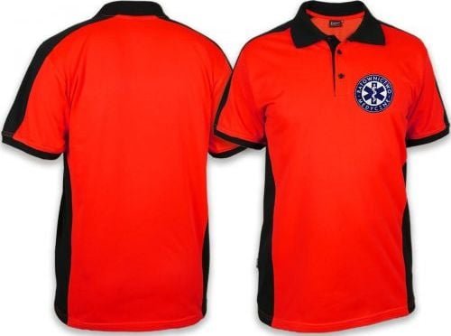 North Wind + medical Koszulka Polo FLUO męska RATOWNICTWO MEDYCZNE niebieskie logo