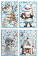 Zabawki kreatywne - ELEKTROSTATYCZNE NAKLEJKI NA SZYBĘ 113 SZT. - WHITE CHRISTMAS - miniaturka - grafika 1