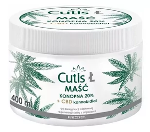 DERMAPROFIL SP. Z O.O. Cutis Ł maść konopna 20% + CBD do pielęgnacji i aktywnej regeneracji skóry atopowej, alergicznej z objawami łuszczycy 400 ml 7085666 - Żele i maści lecznicze - miniaturka - grafika 1