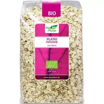 Bio Planet SERIA RÓŻOWA (płatki, otręby, musli) PŁATKI OWSIANE BIO 600 g - BIO - Płatki śniadaniowe i musli - miniaturka - grafika 1