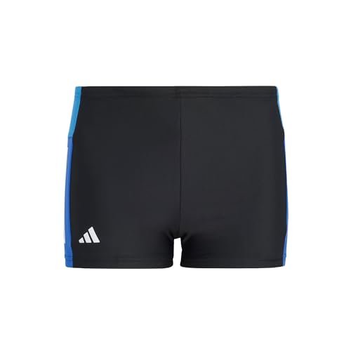 adidas Colorblock 3-Stripes Swim Boxer, Bokser kąpielowy Dla dzieci', Black/Bright Royal/Team Royal Blue,