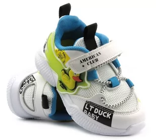 Buty dziecięce sportowe - American Club BD 21/22, biało-niebieskie - AMERICAN CLUB - Buty dla chłopców - miniaturka - grafika 1