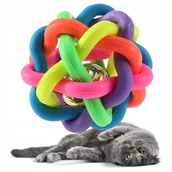 Zabawki dla kotów - Zabawka Gumowa Piłka Dla Kota Gryzak Dzwoneczek Kot 5,5Cm - miniaturka - grafika 1