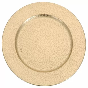 Podtalerz złoty ozdobny dekoracyjny podkładka podstawka pod talerz 33 cm kod: O-139088 - Ozdoby bożonarodzeniowe - miniaturka - grafika 1