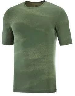Koszulka Salomon Essential Seamless Olive Night / Heather - Koszulki sportowe damskie - miniaturka - grafika 1