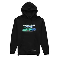 Odzież do sportów motorowych - Czarna bluza z kapturem NISSAN SILVIA S14 FALKEN-XS - miniaturka - grafika 1