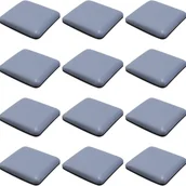 Zawiasy, okucia i inne akcesoria - Płozy meblowe kwadratowe (12 sztuk), płozy do nóg krzeseł, płozy ruchome, ochraniacze podłogi (szare) - miniaturka - grafika 1