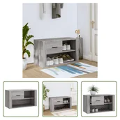 Szafki na buty - The Living Store Szafka na buty szara Sonoma 80x35x45 cm Materiał drewnopochodny - miniaturka - grafika 1