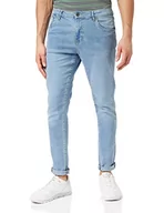 Spodenki męskie - Urban Classics Męskie spodnie jeansowe slim fit, Mid Deep Blue, 32W / 34L - miniaturka - grafika 1