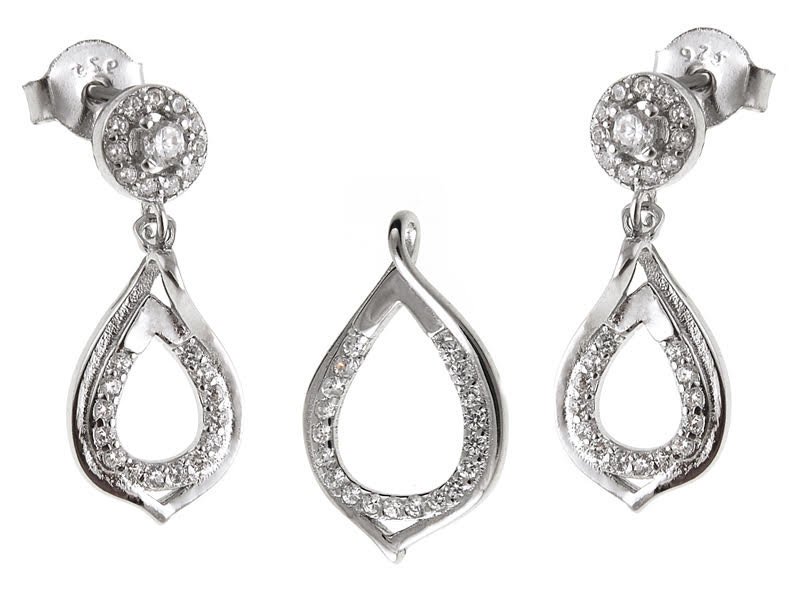 KOMPLET INDYJSKI Z CYRKONIĄ z0653 - 2,6g.