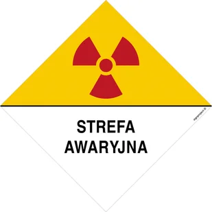 KA009 ZNAK OSTRZEGAWCZY DO OZNAKOWANIA STREFY AWARYJNEJ, FN - FOLIA SAMOPRZYLEPNA; (230X230MM) - Systemy ekspozycyjne i znaki informacyjne - miniaturka - grafika 1