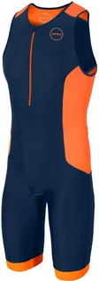 Pianki do pływania - Zone3 Zone3 Aquaflo Plus Strój triathlonowy Mężczyźni, french/navy/grey/neon orange S 2019 Kombinezony neoprenowe TS18MAQP113-S - grafika 1