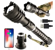 Latarki - Latarka taktyczna wojskowa led powerbank zoom - miniaturka - grafika 1