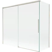 Parawany nawannowe - Mexen Rox parawan nawannowy 2-skrzydłowy rozsuwany 170 + 70 x 150 cm, transparent, nikiel szczotkowany - 8C9-170-070-97-00 - miniaturka - grafika 1