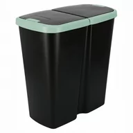 Kosze na śmieci - Kosz Na Śmieci COMPACTA Q DUO Jasny Zielony/Czarny 45l - miniaturka - grafika 1