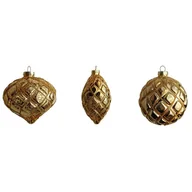 Bombki - Goodwill/ Bombki choinkowe 3 sztuki złote - miniaturka - grafika 1