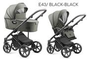 Wózki dziecięce - JEDO TAMEL 2W1 E43/ Black-Black - miniaturka - grafika 1
