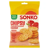 Chipsy - Sonko Chipsy popcornowe o smaku papryki Popcool Chips 60 g - miniaturka - grafika 1