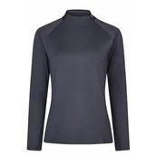 Koszulki jeździeckie - Pikeur Golf damski ROLL NECK 8287 ATHLEISURE - graphite blue - miniaturka - grafika 1