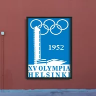 Plakaty - Plakat vintage do salonu Igrzyska Olimpijskie w Helsinkach - miniaturka - grafika 1